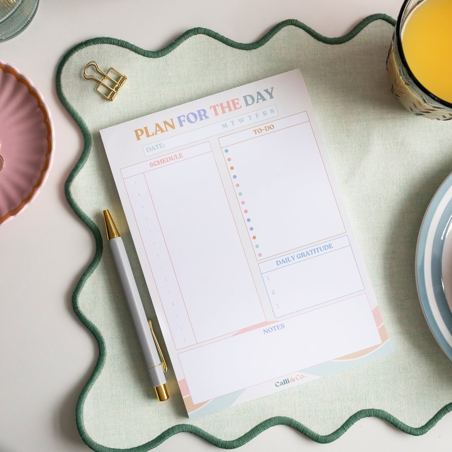 A5 Daily Planner Pad | Hourly Schedule & To-Do List | Productivity Desk Notepad | Everyday Planner | WFH Desk Pad | Optional Magnetic Pad