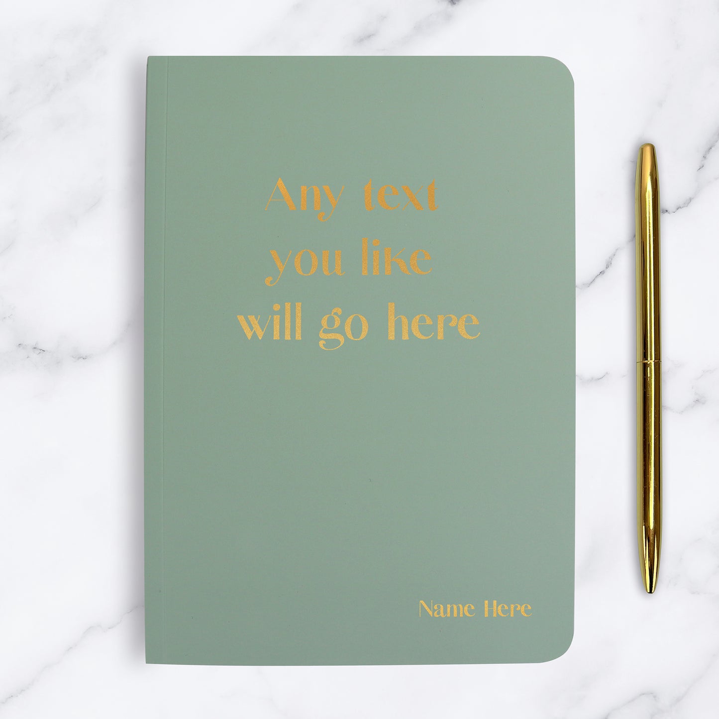 Personalised A5 Softback Notebook – Any Text You Like