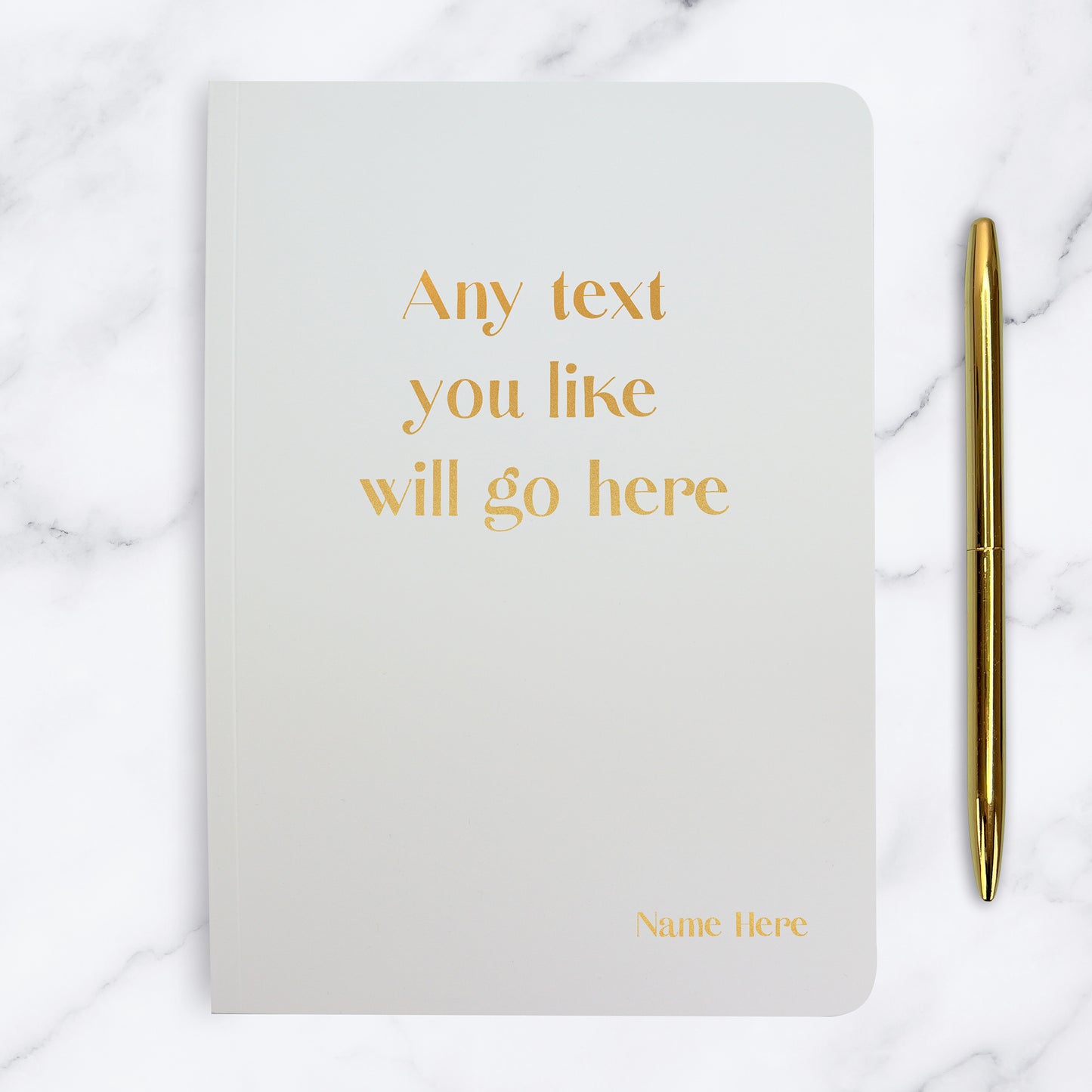 Personalised A5 Softback Notebook – Any Text You Like