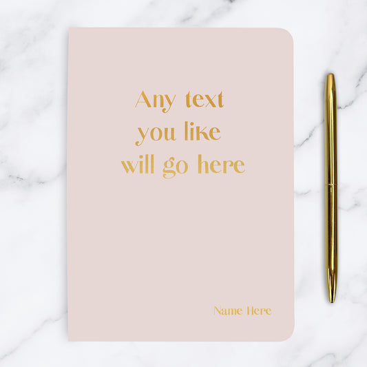 Personalised A5 Softback Notebook – Any Text You Like